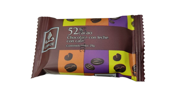 Barras de Chocolate con leche con café Linaje Pack 20 x 25g