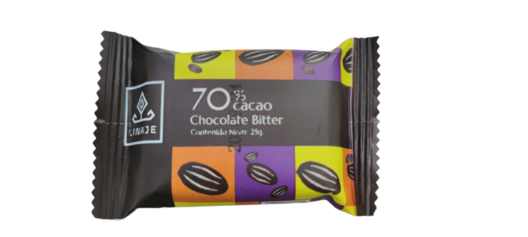Barras de Chocolate Bitter 70% Cacao Linaje Pack 20 x 25g