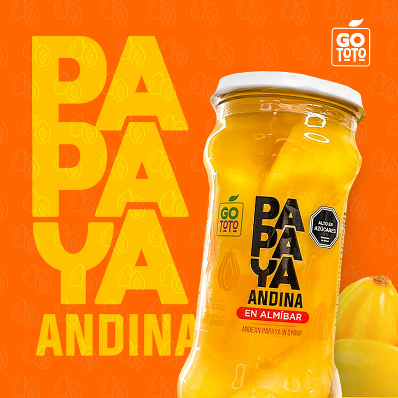 Pack Conserva de Papaya andina en almibar Go Toto 12und x 560g