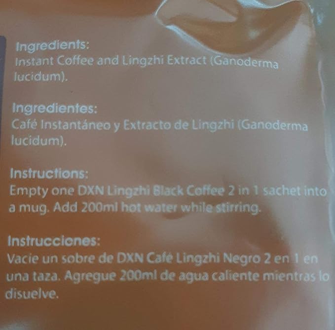 Cafe Negro 2 en 1 Lingzhi Coffe DXN  Ganoderma lucidum 90g
