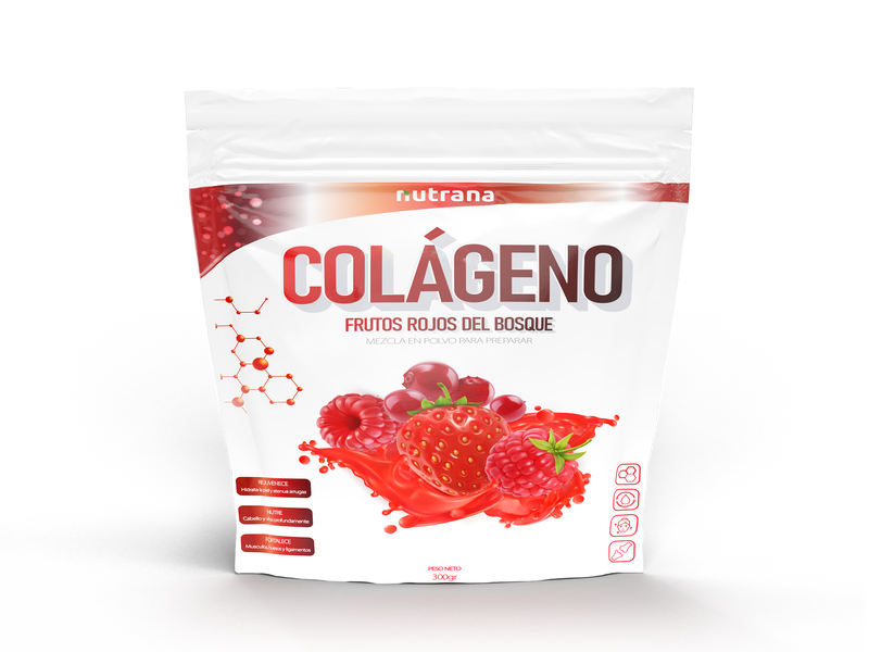 Colágeno Hidrolizado Frutos Rojos del Bosque Nutrana 300g (30 Sachet-Doypack)