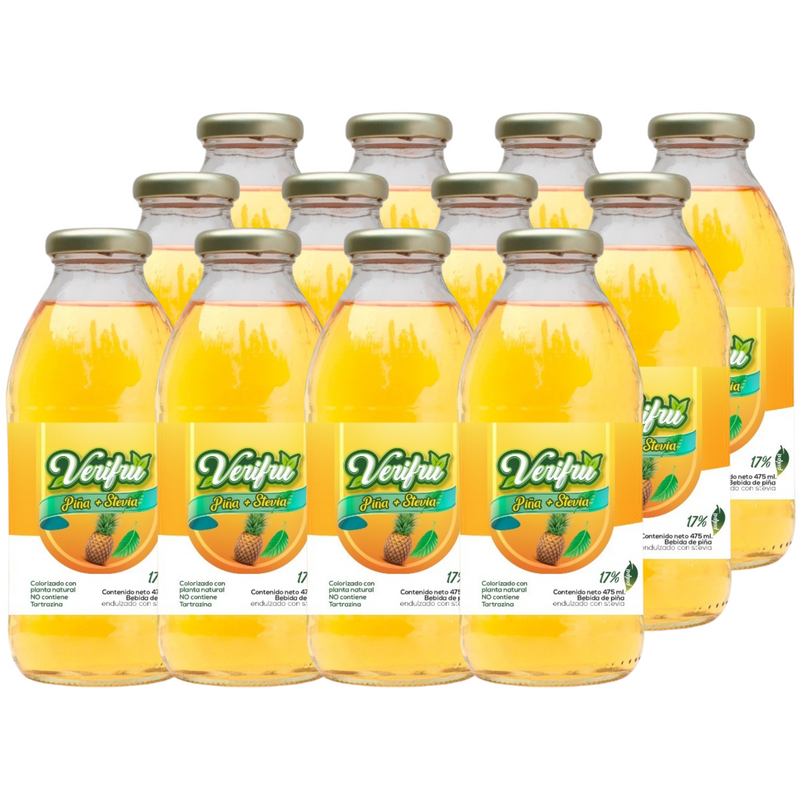 Bebida de Piña con Stevia Verifru Pack 6 x 475ml