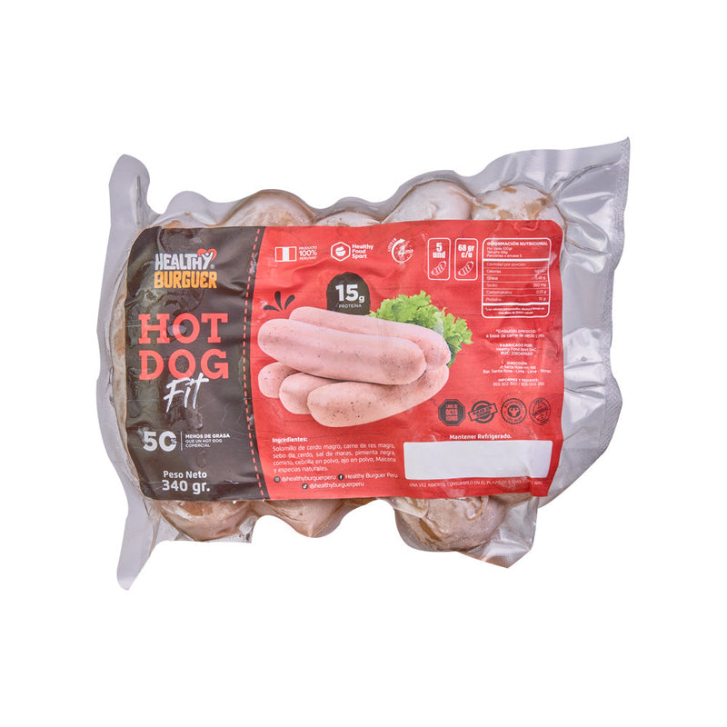 Hamburguesa Artesanal Hot Dog Fit Healthy Burguer 400g Reg. Sanitario PROXIMAMENTE