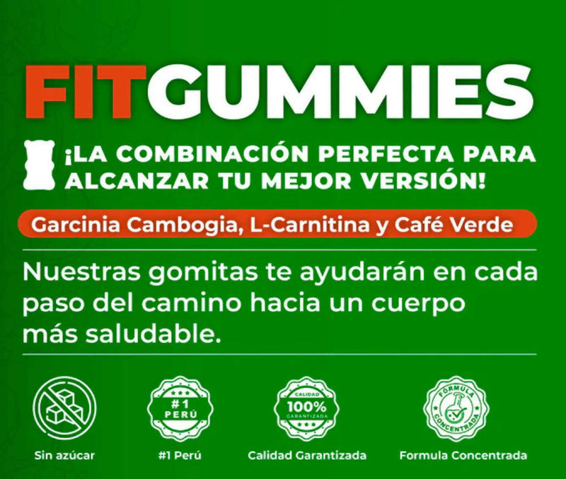 Gomitas Fit Gummies (Quema Grasa) The Gummy Box 60 Unidades