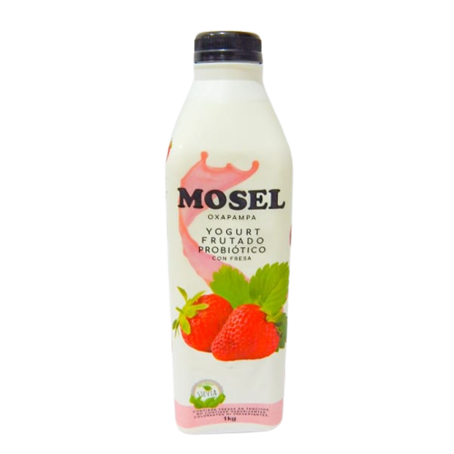 Yogurt Probiotico Fresa Mosel 1Lt