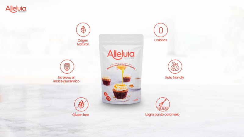 Endulzante premium de alulosa sin calorias Alleluia  400g