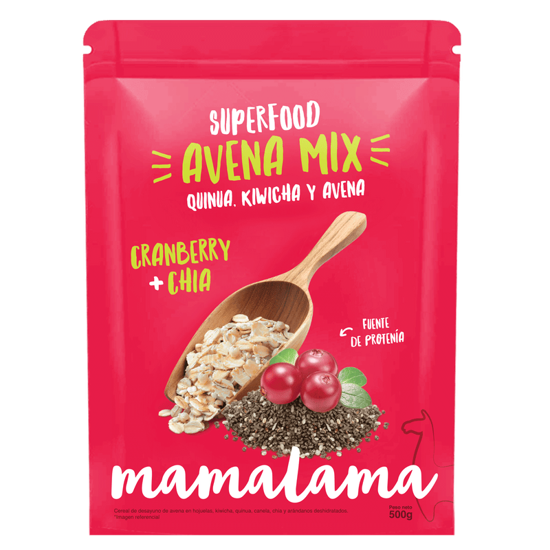 Avena Mix Cramberry Chia  Mamalama 500 gr