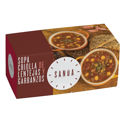Sopa criolla de lentejas y garbanzos Sanúa 480 gr