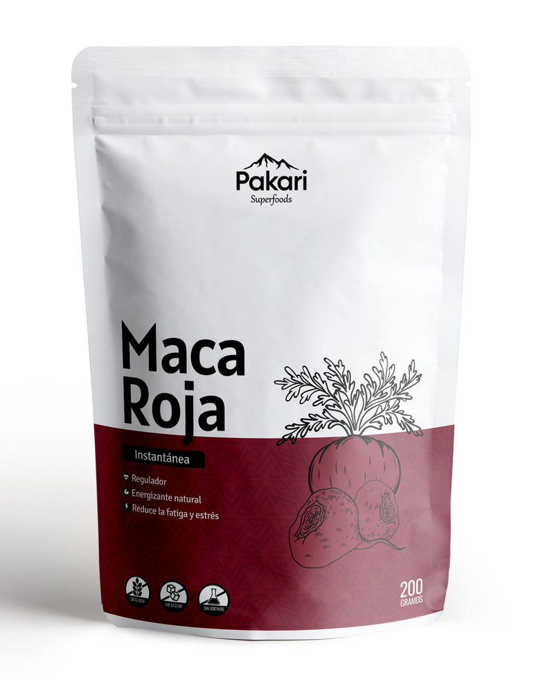 Maca Roja Gelatinizada en polvo Pakari Nutrition 200g