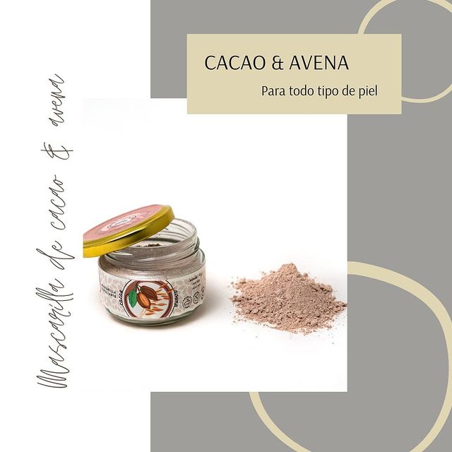 Mascarilla de Cacao, Avena y Arcilla Erabambu 70g
