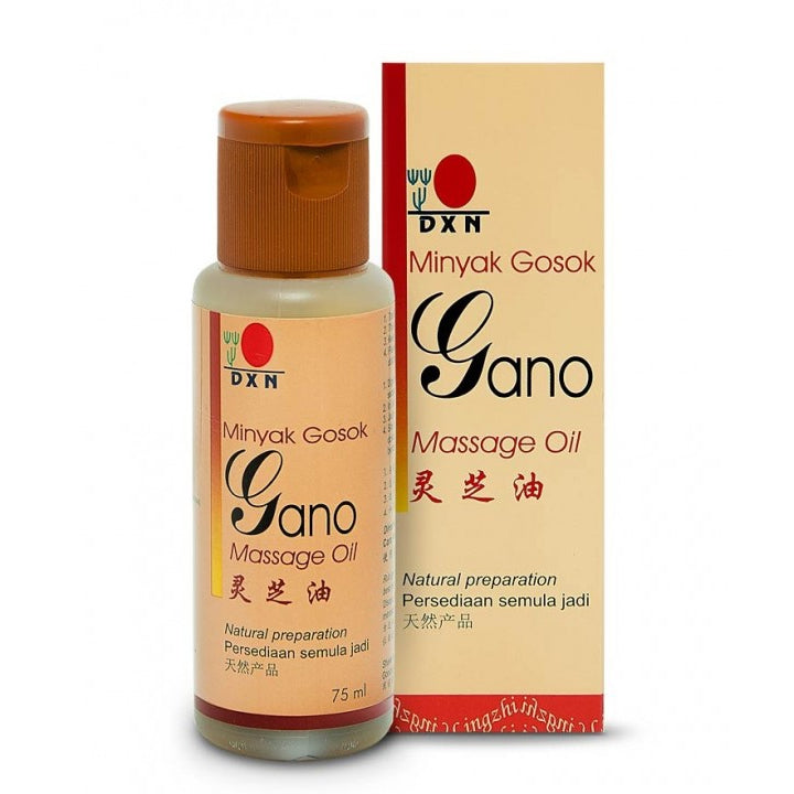 Aceite de masaje DXN Gano 75ml (30% extracto de ganoderma 70% aceite de palma)