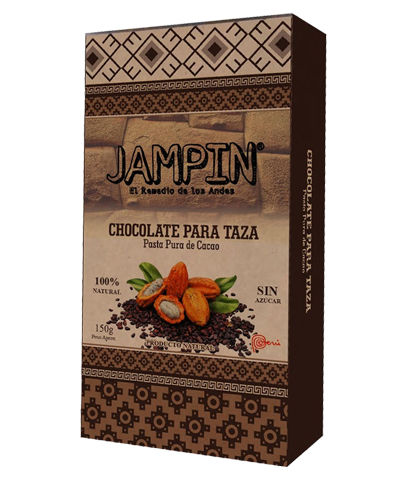 Chocolate para taza pasta pura de cacao  Jampin 150g